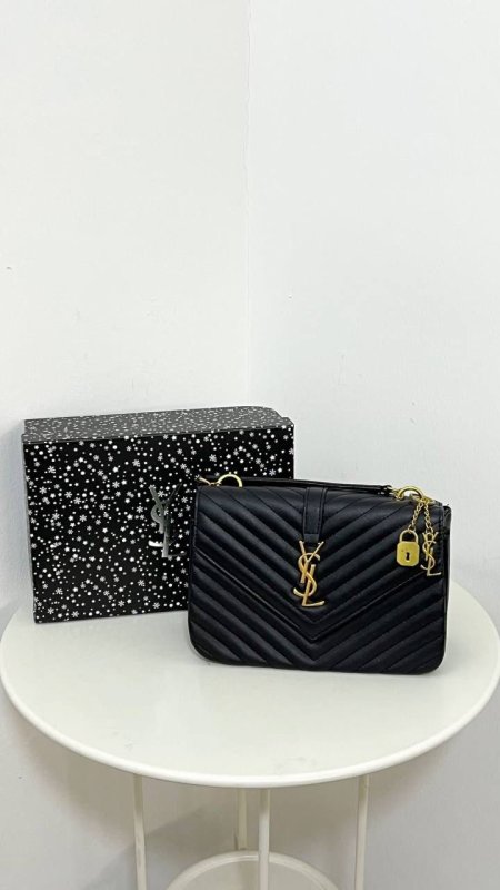 كروس ysl اسود شعار ذهبي